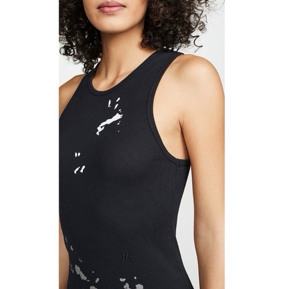 Helmut Lang black PAINTED RIB MASC TANK DRESS (20) - Picture 4 of 8